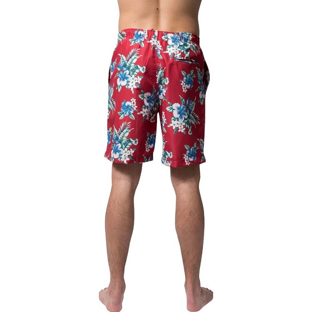 Brooklyn Surf Men's Red Floral Swim Board Shorts - Picture 2 of 11